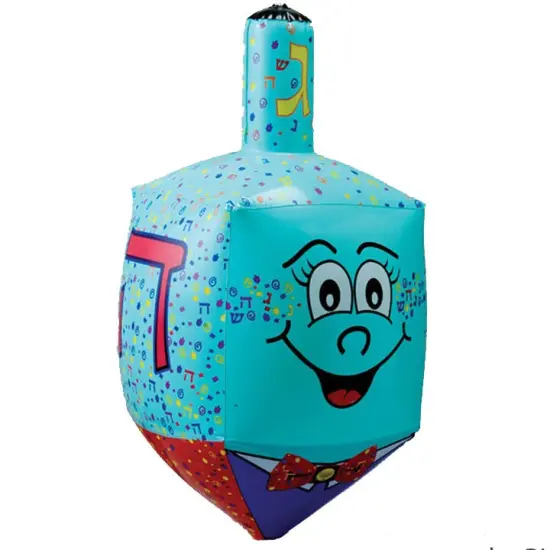 Rite Lite Jumbo Smiley Face Dreidel Hanukkah Inflatable - 24" - Blue and Red {1}
