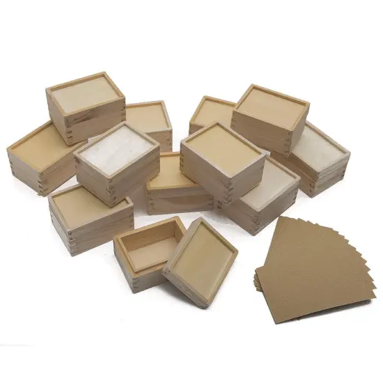 Unfinished Wood Trinket Boxes (Pack of 12) {1}