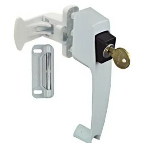 Keyed Push Button Latches White {1}
