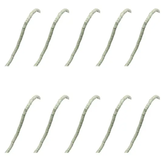 Kitcheniva 6mm Heishi Beads Clay Disc Flat Vinyl DIY Jewelry 10 Strands Matcha green {1}