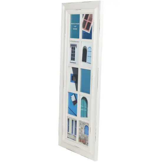Northlight Weathered Mullions Window Pane Picture Collage - for 4" x 6" Photos - 35" White {5}