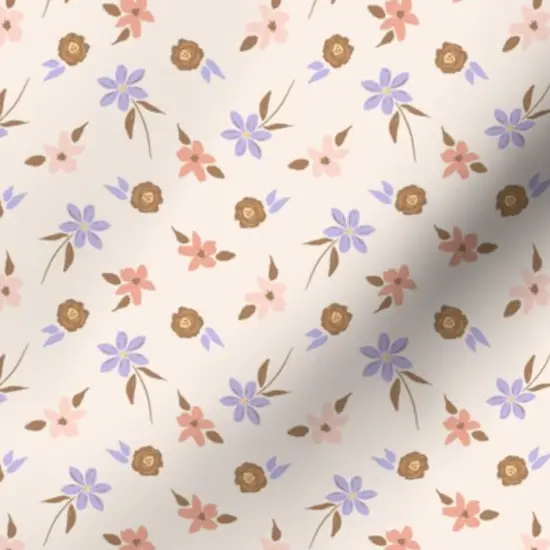 Various Fabrics by the Yard or Fat Quarter Pink Flowers Floral Summer Small Scale Lavender Ditsy Ditzy Boho Florals Custom Printed Fabric by Spoonflower {7}