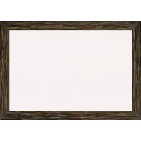 Fencepost Narrow Wood Framed Corkboard, White Cork Brown {7}