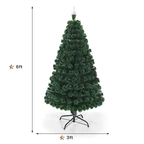 Multi-color Artificial Christmas Tree with LED Light and Metal Stand {5}