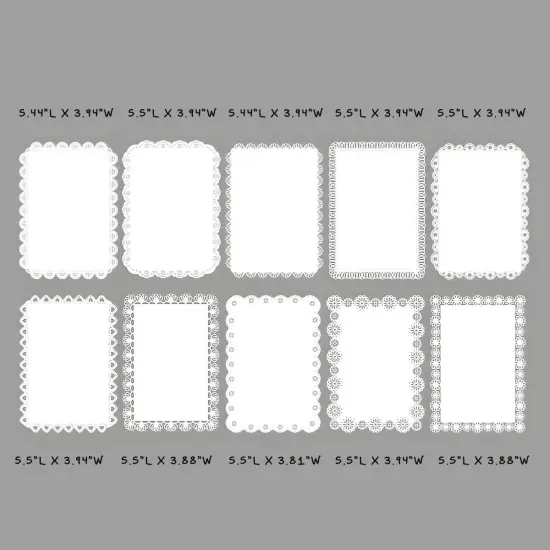 Wrapables Hollow Lace Paper for Arts & Crafts, Scrapbooking, Stationery, Photo Albums (Set of 2) Square Floral {3}