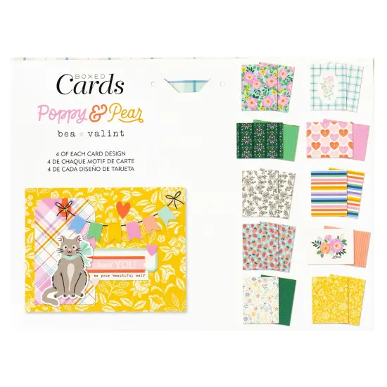 American Crafts A2 Cards W/Envelopes (4.375"X5.75") 40/Box-Poppy And Pear {2}