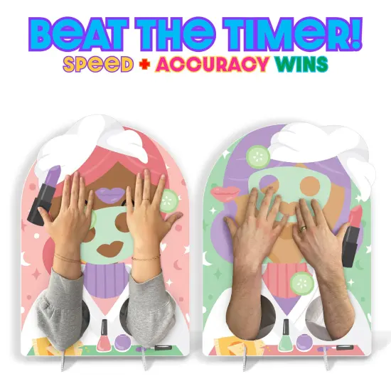 Big Dot of Happiness Pajama Slumber Party - Girls Sleepover Birthday Activity - 2 Player Build-A-Face Party Game {4}