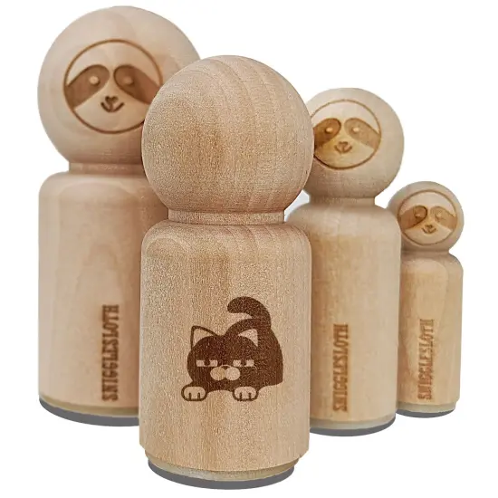 Round Cat Stretching Rubber Stamp for Stamping Crafting Planners {7}