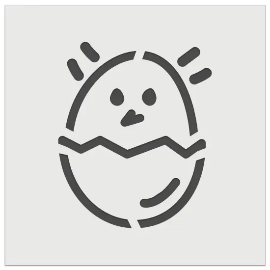 Chicken Hatching in Egg Doodle Wall Cookie DIY Craft Reusable Stencil {7}