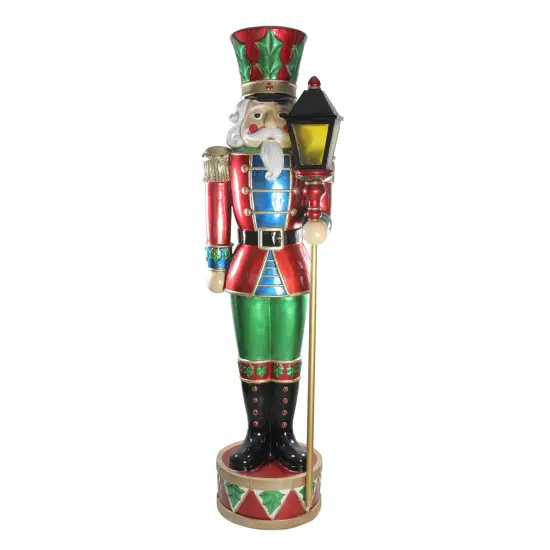 Northlight Commercial Christmas Nutcracker and Street Lamp Outdoor Decoration - 6' - Red and Green {1}