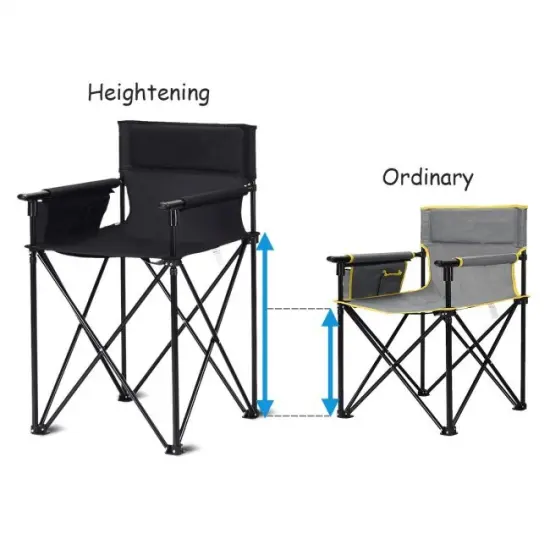 Portable 38 Inch Oversized High Camping Fishing Folding Chair {5}