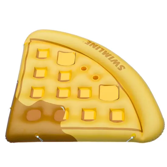 Swimline Waffle Slice Inflatable Swimming Pool Raft - 84" Yellow {1}