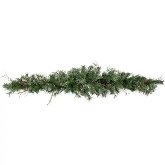 Northlight Mixed Pine with Pinecones Artificial Christmas Garland - 6' x 9" - Unlit Green {1}