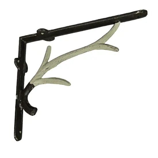 Set of 2 Cast Iron Deer Antler Decorative Shelf Brackets {4}