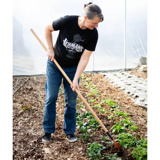 Lehman's Precision Garden Hoe, Amish Made Dutch, Push-Pull and Traditional Hoe, Steel with 60 in Wood Handle {7}