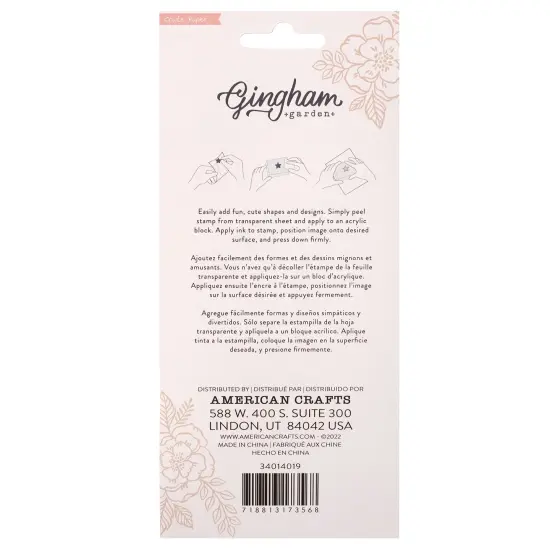 Crate Paper Gingham Garden Clear Stamps 9/Pkg {2}