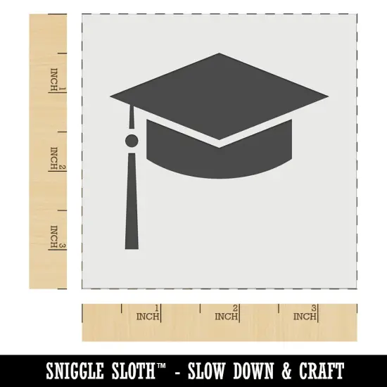 Graduation Cap Hat Wall Cookie DIY Craft Reusable Stencil {5}