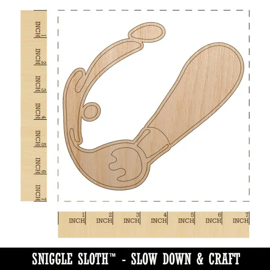 Paint Brush Splatter Unfinished Wood Shape Piece Cutout for DIY Craft Projects {1}