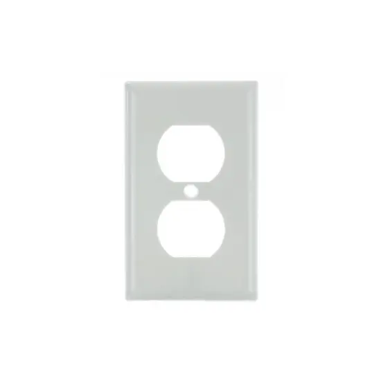 SUNLITE 1 Gang Duplex Receptacle Plate White Color E211W {1}