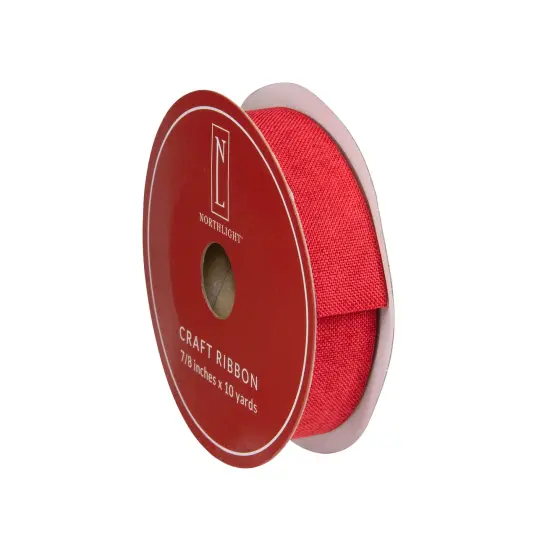 Northlight Red Grosgrain Craft Ribbon 7/8" x 10 Yards {4}