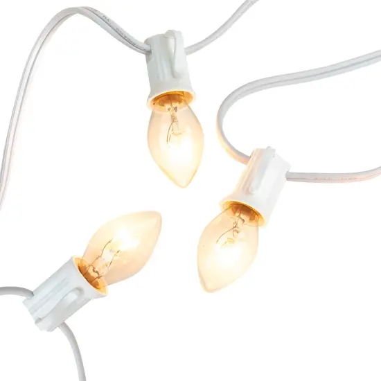 Northlight C7 Christmas String Lights - Clear - 24' White Wire - 25ct {6}