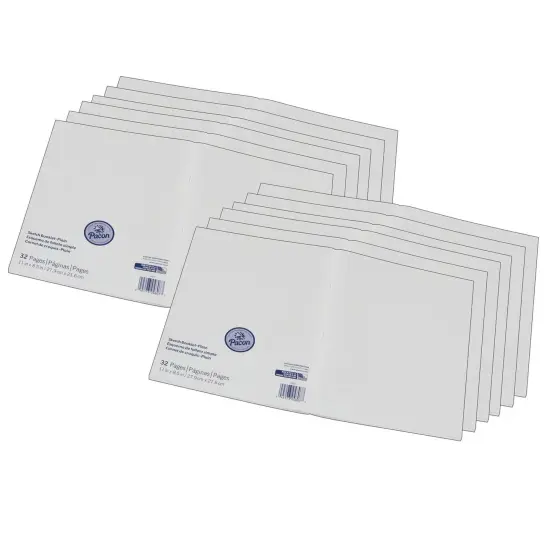 Beginner Sketch Booklet, Plain, 11" x 8-1/2", 16 Sheets / 32 Pages, Pack of 12 {1}