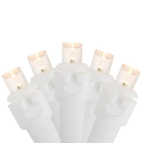 Northlight LED Wide Angle Christmas Lights - Warm White - 33' White Wire - 100ct {3}