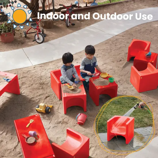 Tri-Me 3-In-1 Cube Chair, Kids Furniture Red {5}