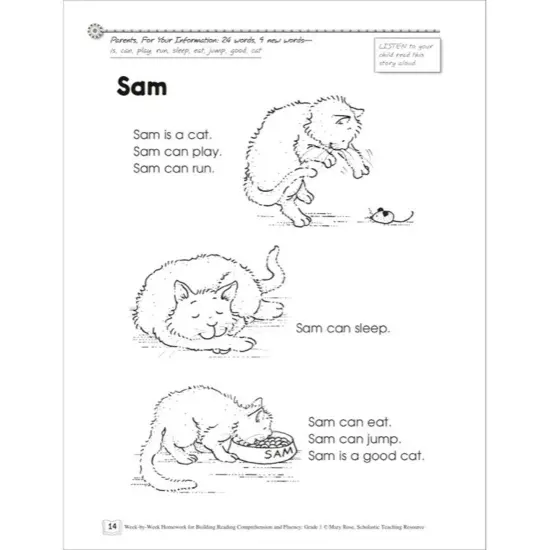 Week-by-Week Homework for Building Reading Comprehension & Fluency: Grade 1 {3}