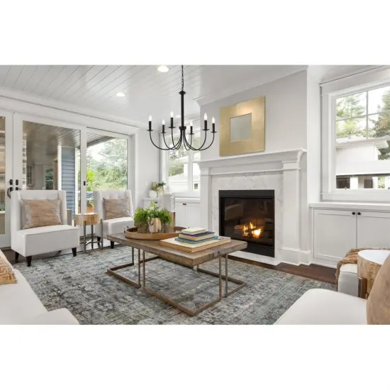 Brielle 6 lights pendant in black {2}