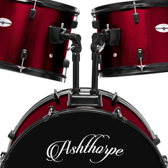 Ashthorpe 5-Piece Complete Full Size Adult Drum Set with Remo Batter Heads {4}