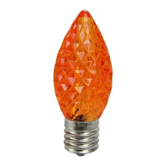 Northlight LED C9 Faceted Christmas Replacement Bulbs - Orange - Pack of 25 {1}