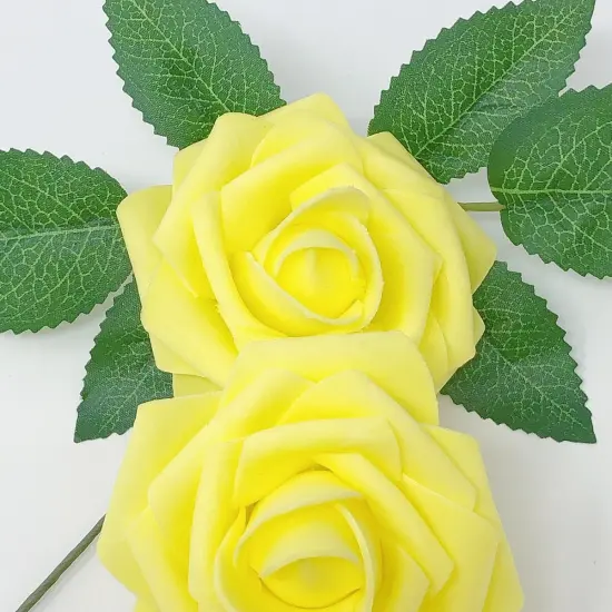 Wrapables Artificial Rose Flower, Real Touch Flowers for DIY Wedding Bouquets and Centerpieces Yellow {3}