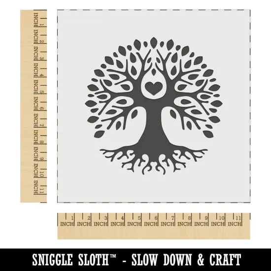 Tree of Life with Heart in Branches Wall Cookie DIY Craft Reusable Stencil {1}