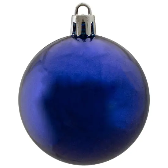 Northlight Shiny Shatterproof Christmas Ball Ornaments 3.25" (80mm) - Royal Blue - 32ct {4}
