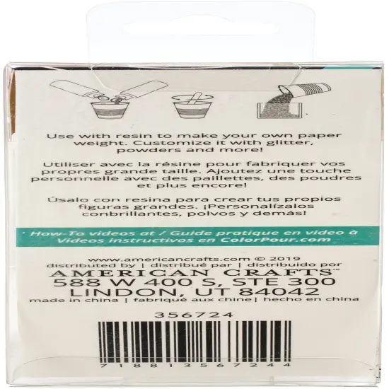 American Crafts Color Pour Resin Mold 2/Pkg-Paper Weight - Cube & Pyramid {3}