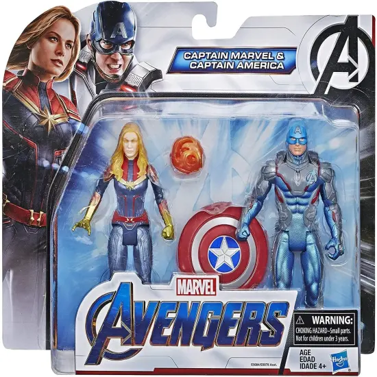 Marvel Avengers 6 Inch Action Figure Team Pack | Captain America & Captain Marvel {3}