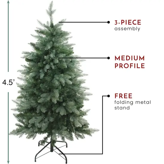 Northlight Real Touch&trade;️ Medium Washington Frasier Fir Artificial Christmas Tree - Unlit - 4.5' Green {5}