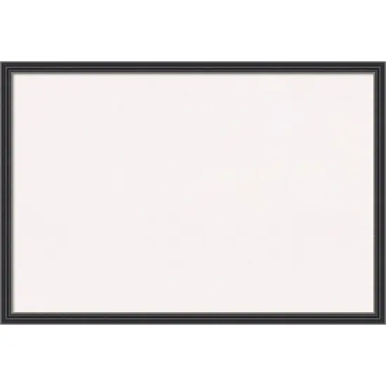 Stylish Black Wood Framed Corkboard, White Cork {1}
