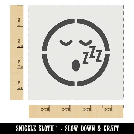 Sleeping Face Tired Emoticon Wall Cookie DIY Craft Reusable Stencil {6}