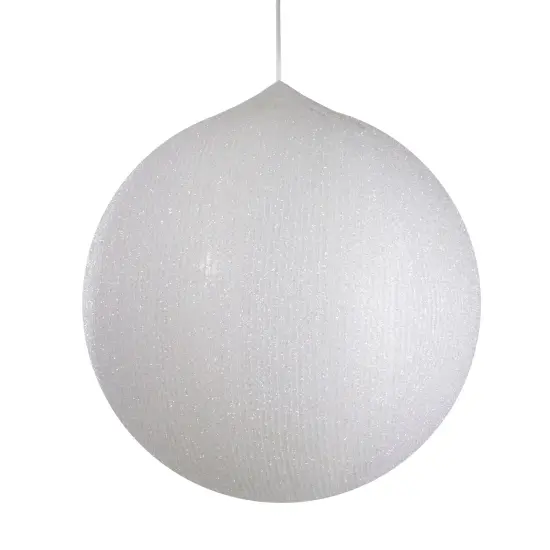 Northlight Inflatable Tinsel Commercial Christmas Ball Ornament Outdoor Decoration - 19.5" - White {1}