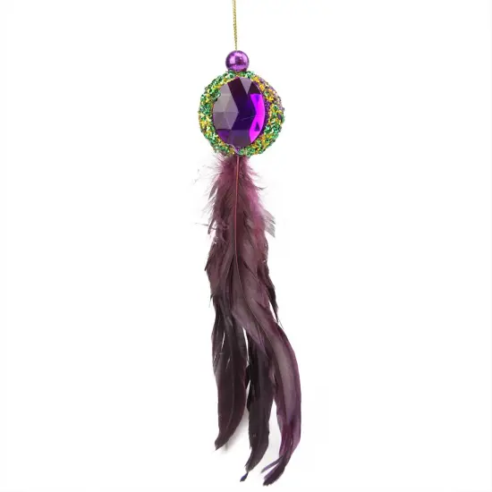 Northlight 10" Purple and Peacock Green Jewel Hanging Christmas Ornament {1}