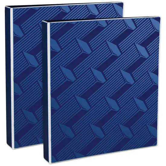 Avery Dual Effect Heavy-Duty 3 Ring Binder, 1 Inch Slant Rings, 2 Navy Blue Binders (46029) {1}