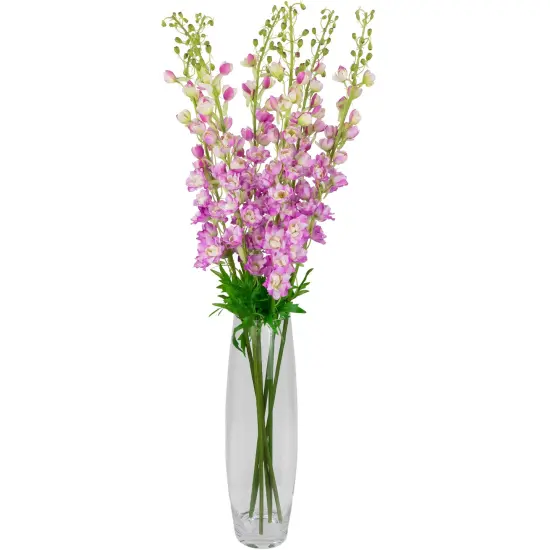 Northlight Real Touch&trade; Magenta Pink Delphinium Artificial Floral Stems, Set of 6 - 40" {6}