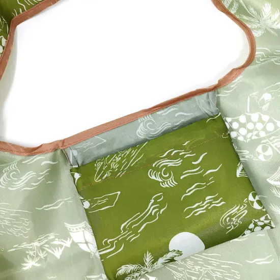 Wrapables Foldable Tote Nylon Reusable Grocery Bag (Set of 2) Green Paradise {5}