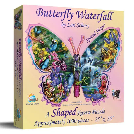 Sunsout Butterfly Waterfall 1000 pc Special Shape Jigsaw Puzzle 95234 {3}