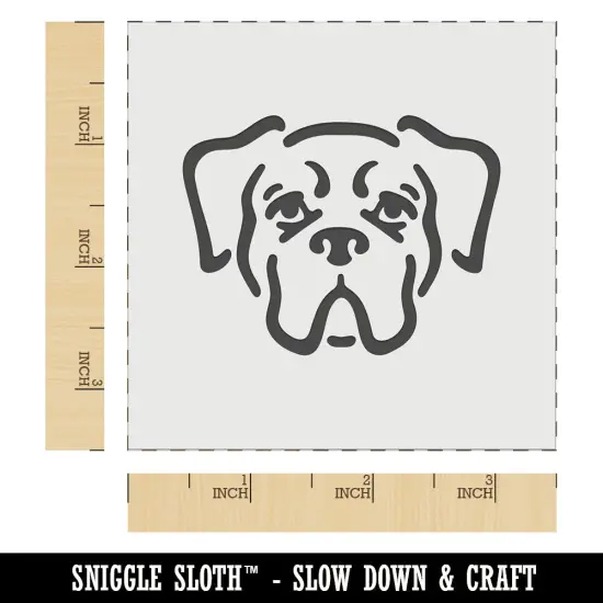 Boxer Dog Head Wall Cookie DIY Craft Reusable Stencil {5}