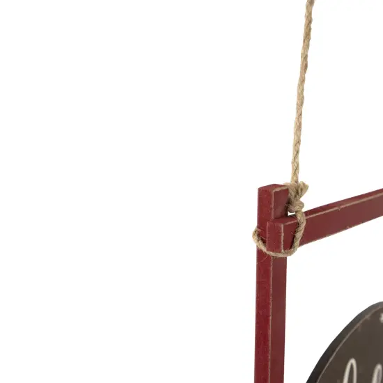 Northlight 21.75" LED Lighted 'Welcome' Snowman Sled Christmas Wall Sign Red {5}