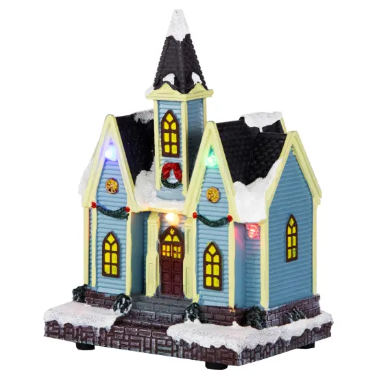 Northlight LED Lighted Snowy Church Christmas Village Display Piece - 6" Multi {6}