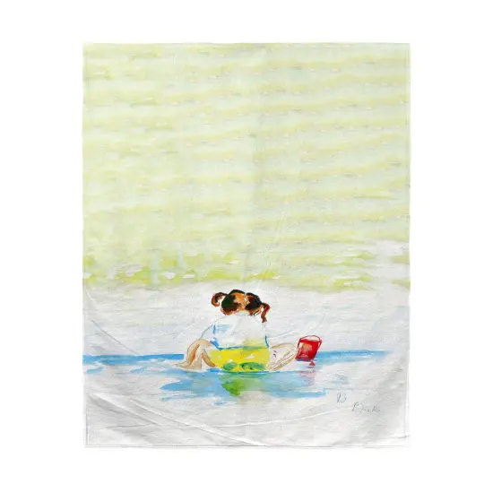 Betsy Drake Pigtails Playing Beach Towel Multicolor {1}